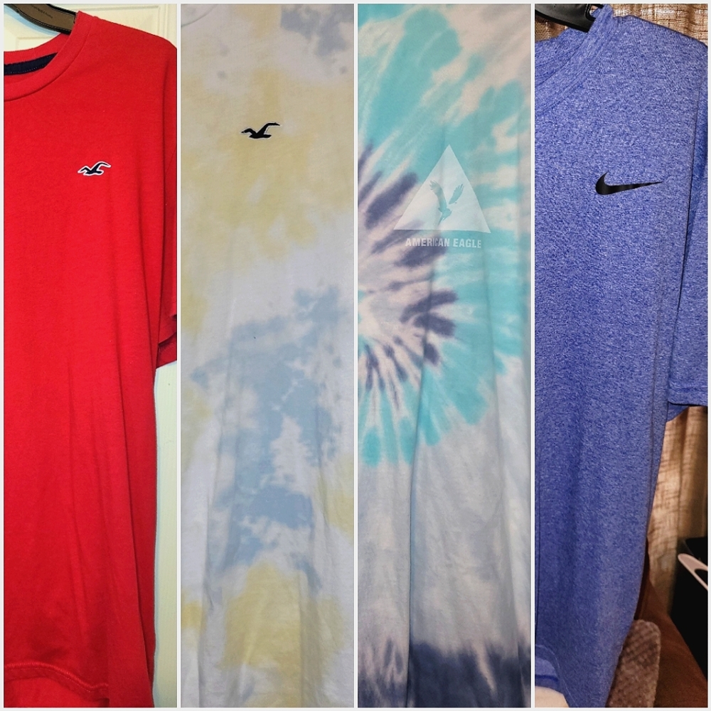 Mens shirts size Large Hollisters, XL A.E, LargeNike